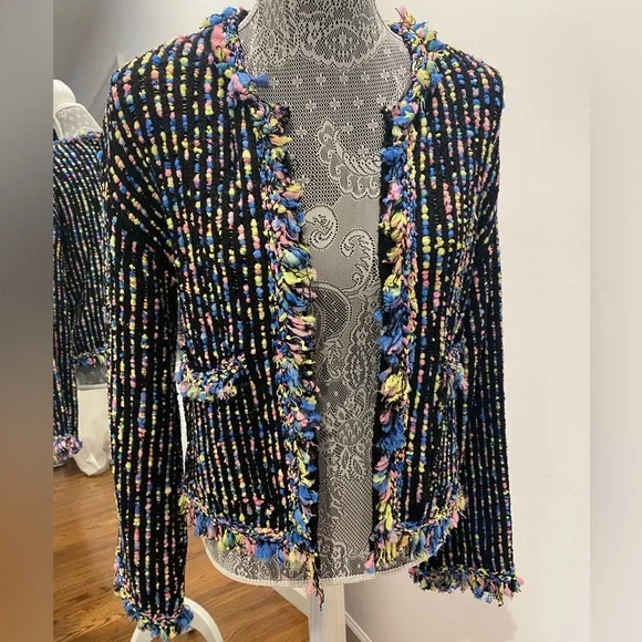 Zara Multicolored Knit Jacket - Picture 2 of 9